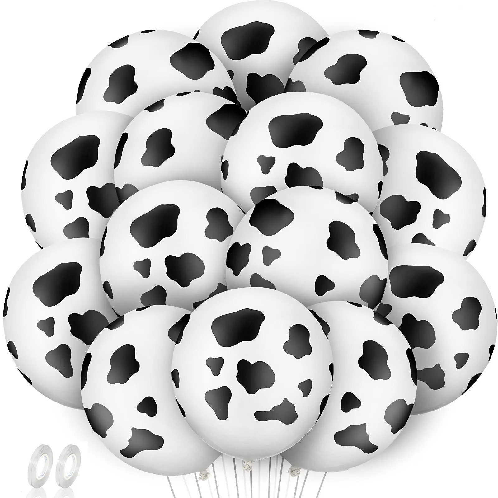 30 Stück 16 Zoll Kuh-Latex-Luftballons, Hochzeit, Western-Bauernhof, Cowboy-Thema, Geburtstag, Partyzubehör, Dekorationen