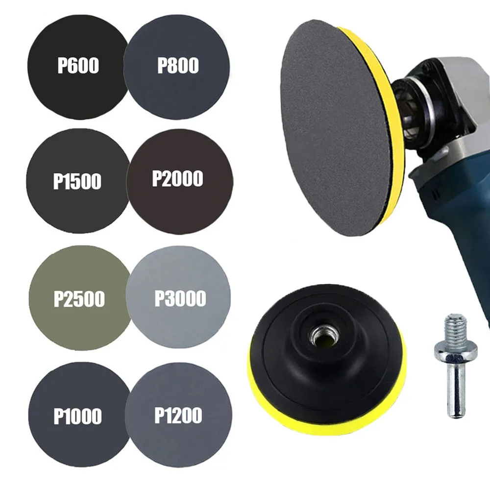 

42Pcs 75mm Sandpaper Assortment 600-3000 Grit Sanding Disc Pad Set 3Inch For Drill Grinder Rotary Tools With Disk Pole Cush