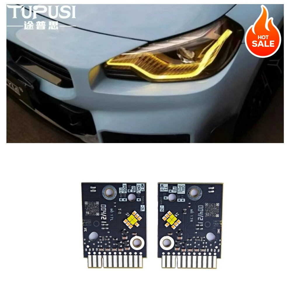 

LED Headlight Daylight Yellow DRL Led Chips High Spec for BMW Car G42 M2 G87 2 Series 2022-2024 Retrofit Module Running Light