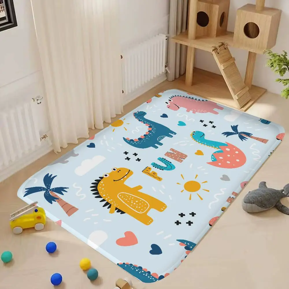 

Cartoon Animal Dinosaur Door Mat Nordic Style Home Doormat Bathroom-Toilet Mats Bedroom Bedside Mats