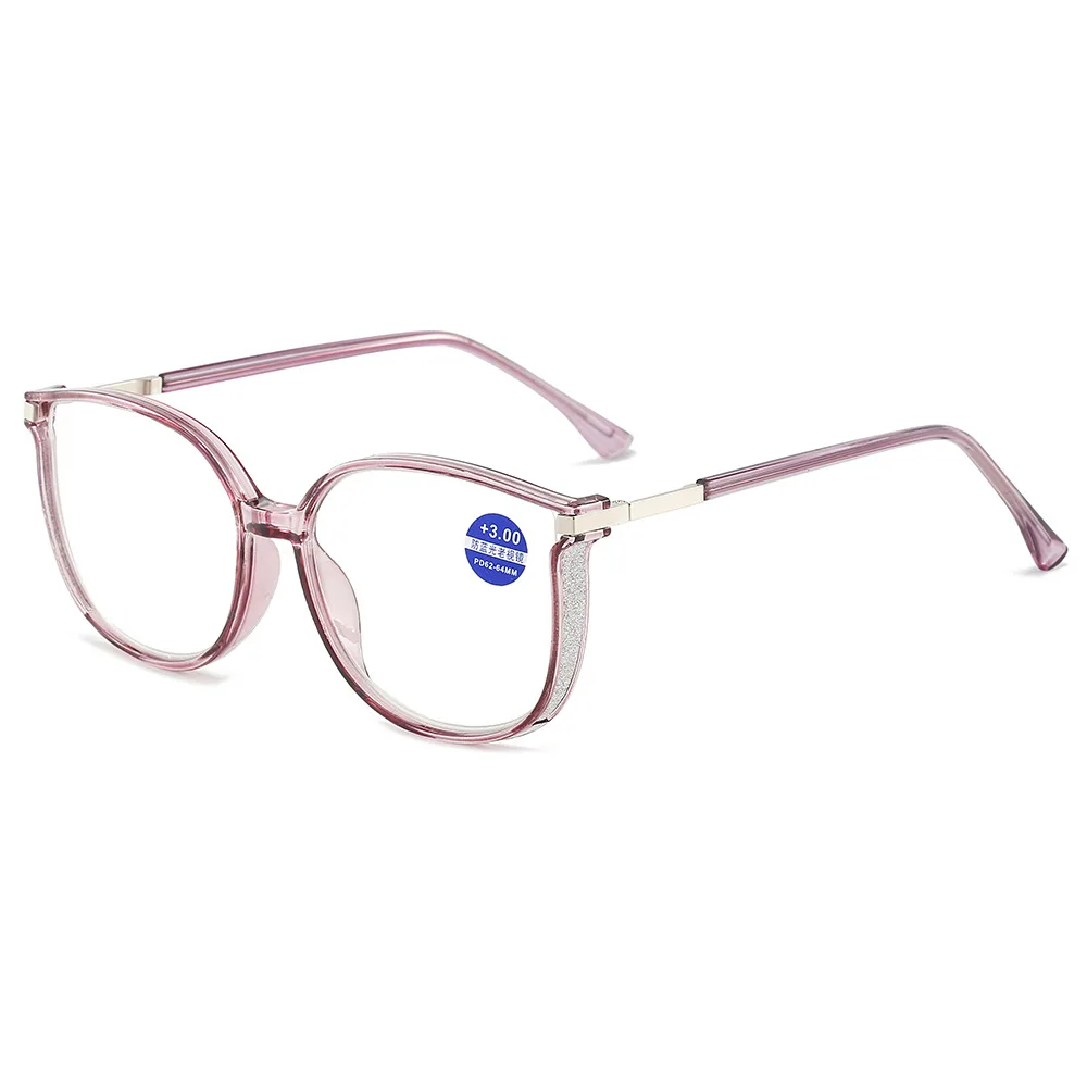 5 farben Neue Modische Lesebrille Anti Blau Licht Presbyopie Brille Männer Frauen Trendy Große Rahmen Presbyopie Brillen – Detail 16