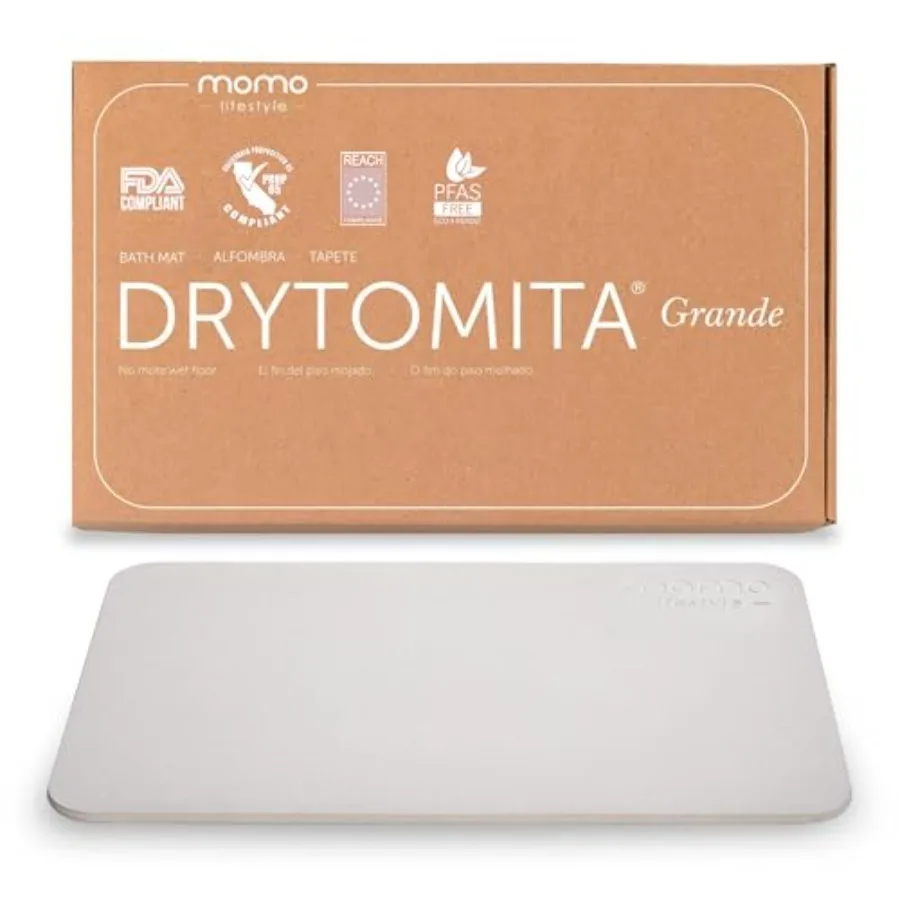 

Large Stone Bath Mat Drytomita Quick Drying Diatomaceous Earth Ultra Absorbent