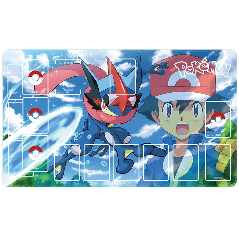 60*35*0.2cm Anime Pokemon GAME PTCG Dedicated Card Playmat Battle Against Pikachu Jirachi Lunala Solgaleo Collection Gifts Toys