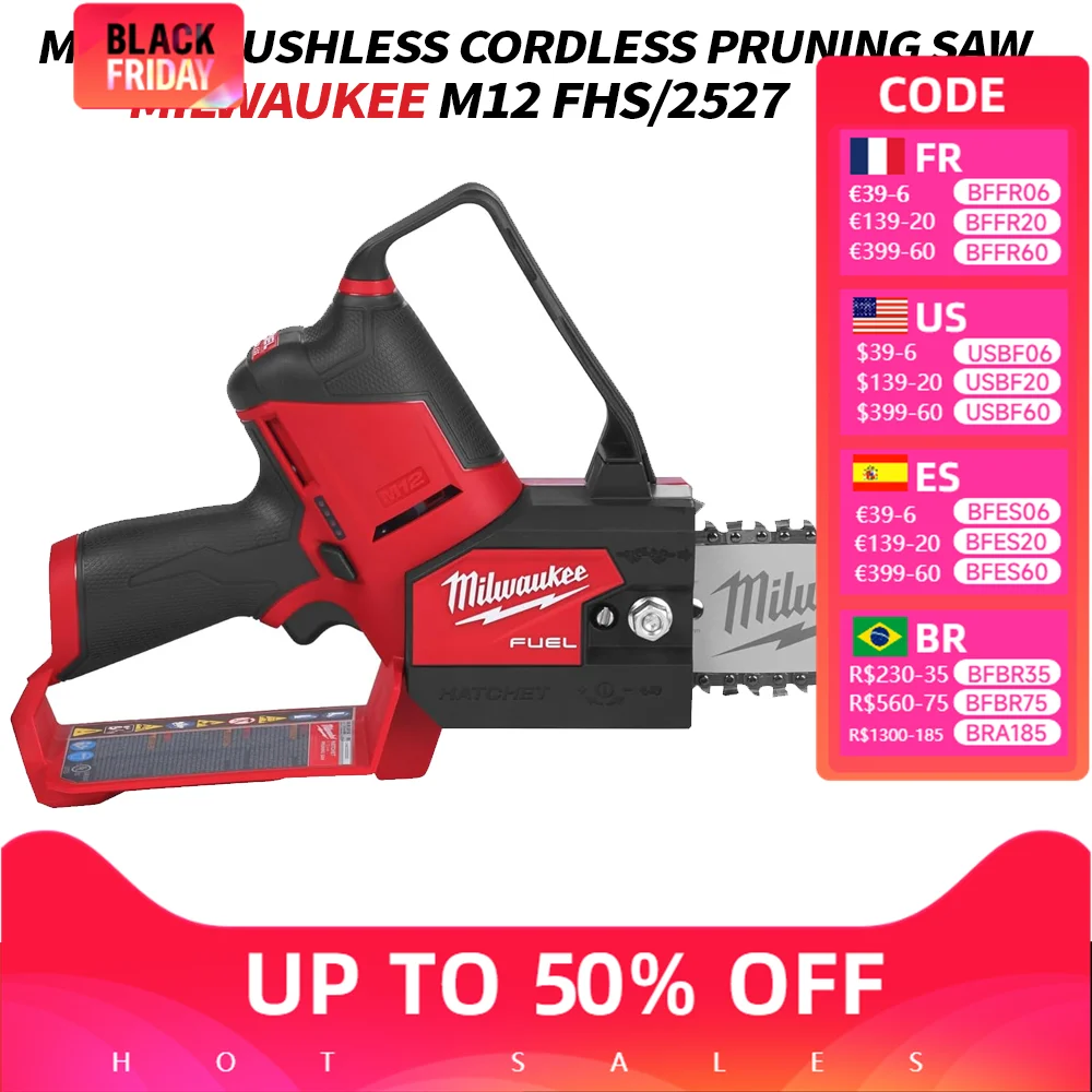 Milwaukee M12 FHS/2527 M12 FUEL™ HATCHET™ 6” Brushless Cordless Pruning Saw 12V Power Tools MILWAUKEE 2527-20 Pruning Saw