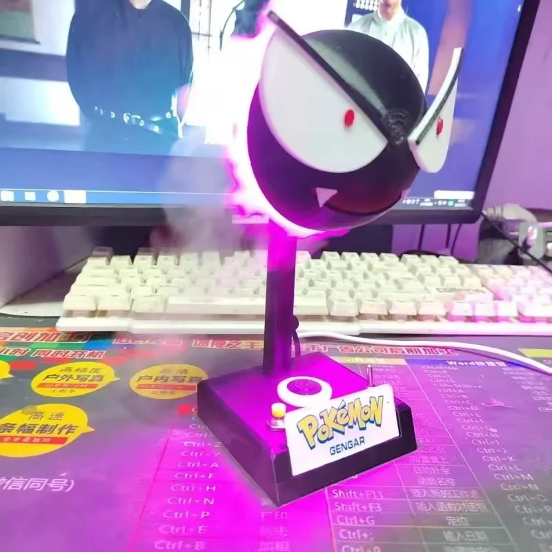 PokéMon Action Figures Umidificatore Gastly Raccogliere la decorazione del desktop Luce notturna Modello Giocattolo Figurina per bambini Regalo