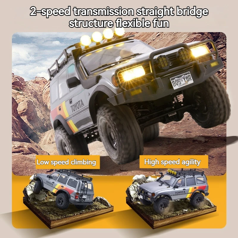 Fms 1:10 Simulation Fcx10 Cruz Lc80 Dual Speed Waterproof 2.4g Remote Control Off-Road Climbing Vehicle Professional Rc Model