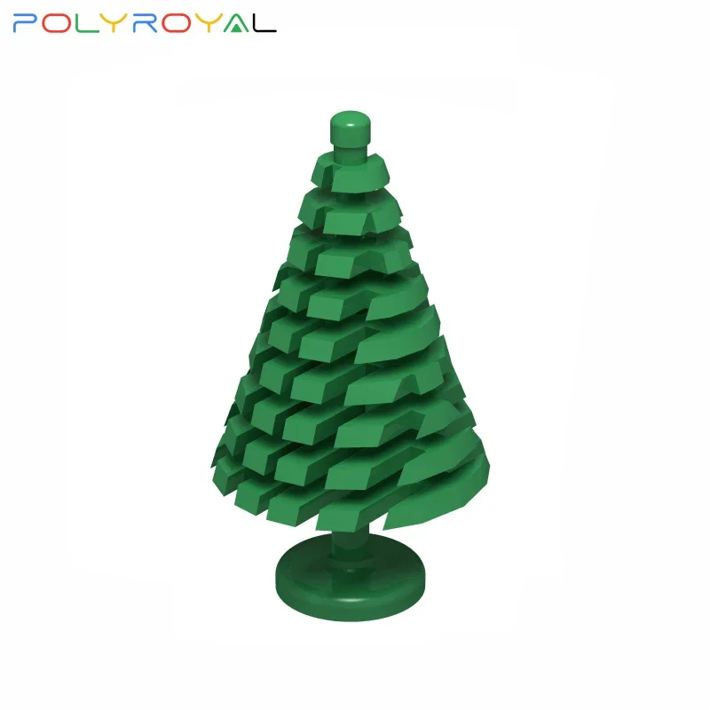 

Детали строительных блоков POLYROYAL 4x4x6 2/3, большая сосна, рождественская елка, 10 шт., MOC, совместимые с брендовыми игрушками для детей 3471
