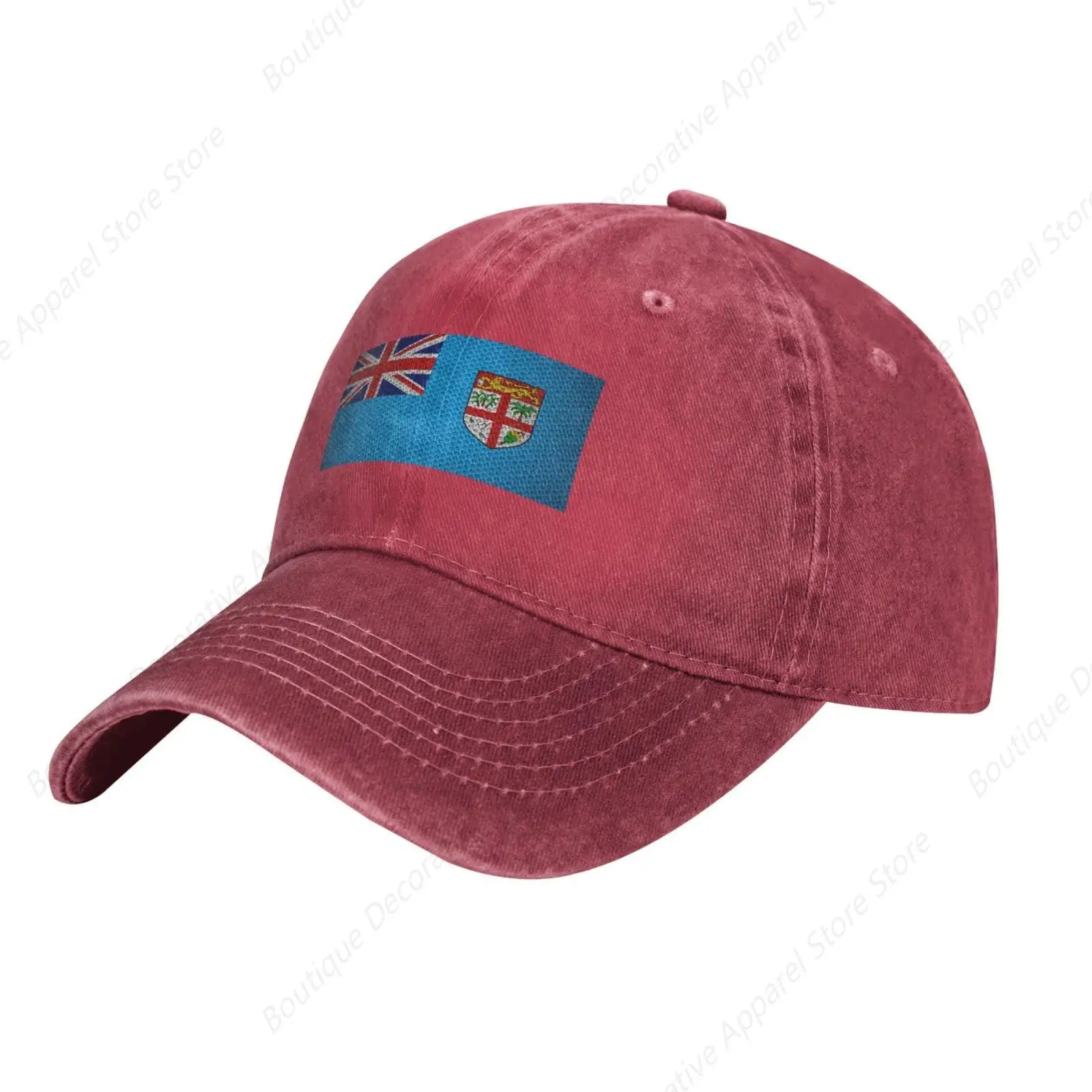 Flag of Fiji Baseball Cap for Men Women Classic Washed Cotton Dad Hat Red