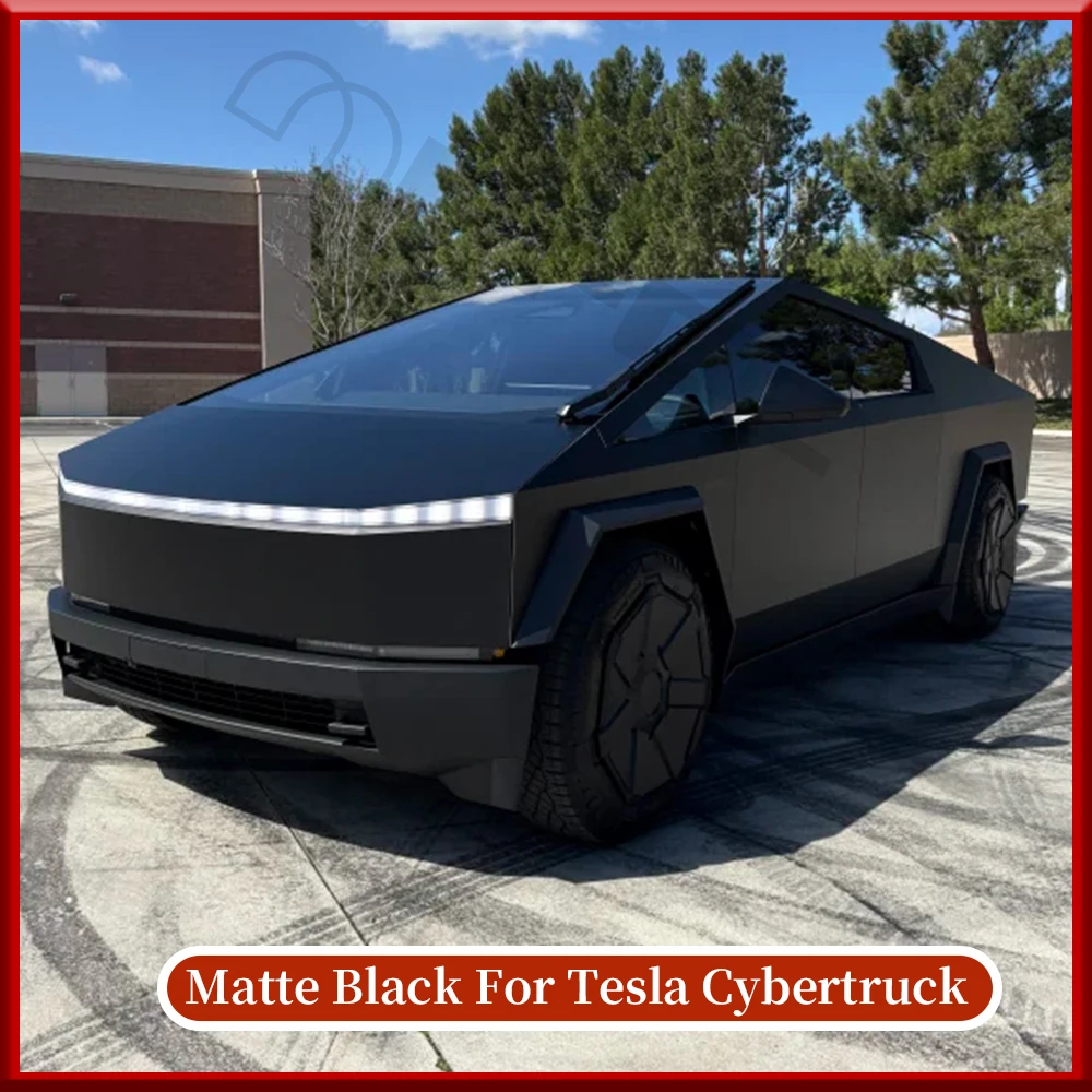 

DIY Color Matte Black For Tesla Cybertruck 2024-2026 PVC Paint Protection Film Color Changing Film Pre-cut PPF Anti-Scratch Bra