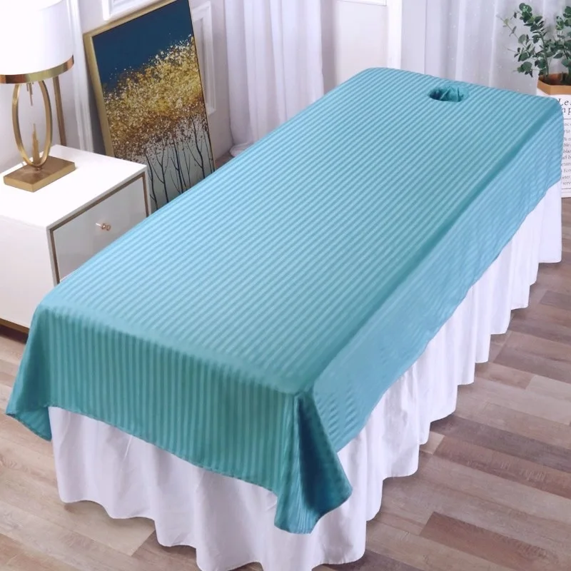 Lençol Beleza com Buraco Respirável, Lençóis Cosméticos do Salão, Tratamento de Massagem, 5 Cores Folhas Macias, SPA Bed Table Cover