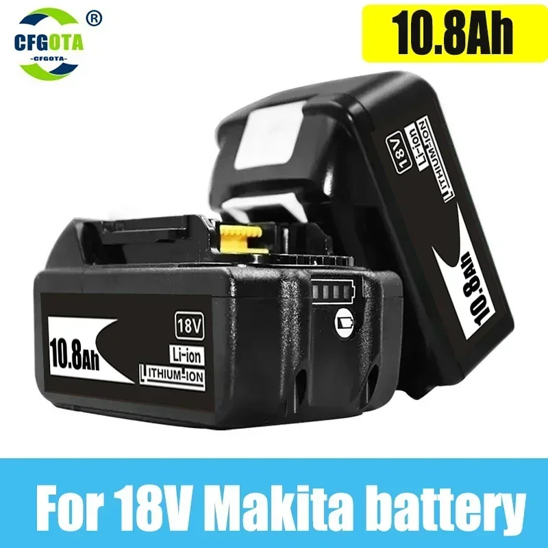 

2024 For Makita 18V 10800mAh Rechargeable Power Tools Battery with LED Li-ion Replacement LXT BL1860B BL1860 BL1850+3A Charger