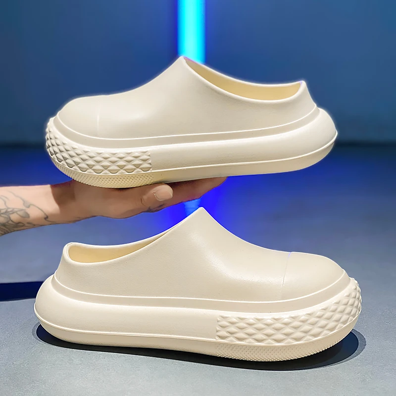 

Summer Breathable Comfortable High-Quality Unisex Slippers Garden Shoes Chef Shoes36-45Size Lightweight Couple Style