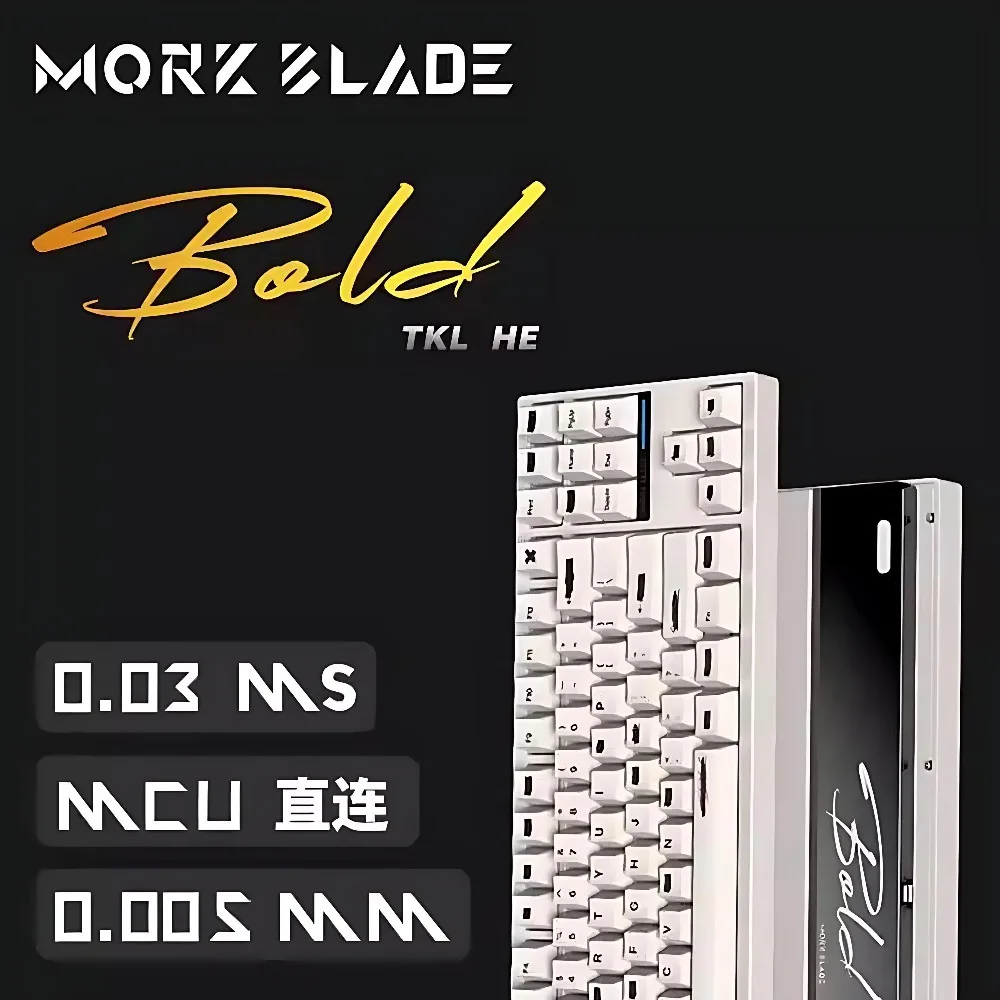 Mork Blade Bold TKL HE Magnetic Keyboard Wired Low Latency Aluminum Alloy 8000Hz RT0.01mm Gaming Accessories Gamer Keyboards