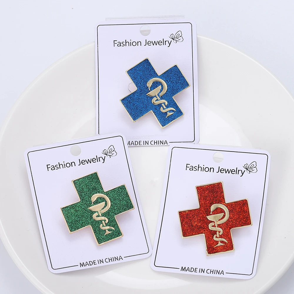 

Vintage Snake Pattern Cross Brooch Enamel Pin Unisex Backpack Jacket Badge Jewelry Accessory Gift