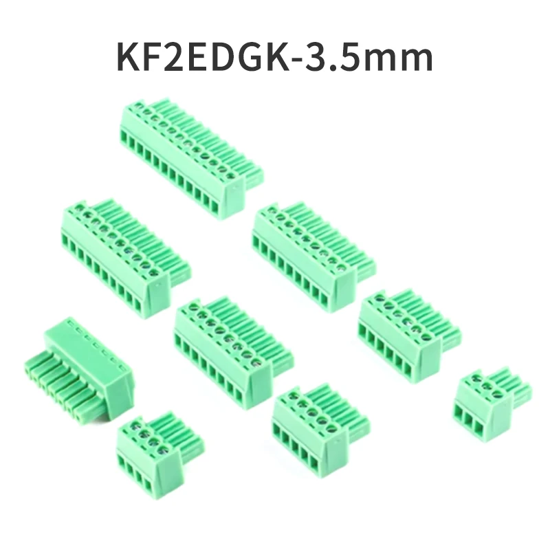 (10 Pieces) KF2EDGK - 3.5mm - 2P 3P 4P ~ 24P Pluggable Connector Terminal Block (Plug) 3.5 Pitch 2EDGK 15EDGK