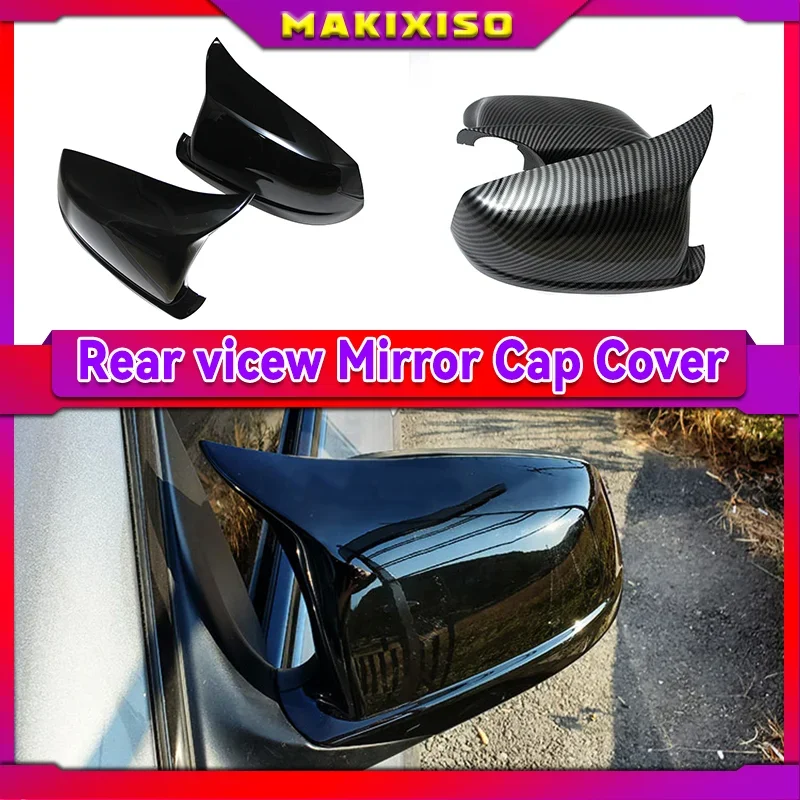 

For BMW 5 Series F10 F11 F18 2010-13 Pre-LCI Black/Carbon Fiber Look Rearview Mirror Caps Car Door Wing Mirror Cover Replacement