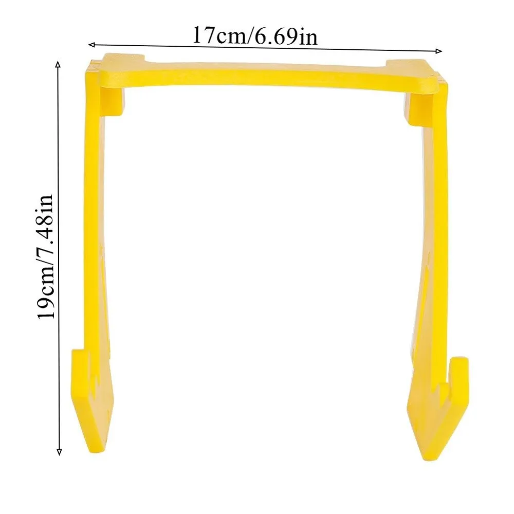 2Pcs Easy to Grip Plastic Honey Bucket Rack Yellow Removable Frame Grip Holder Portable Beehive Frame Holder Beekeeping