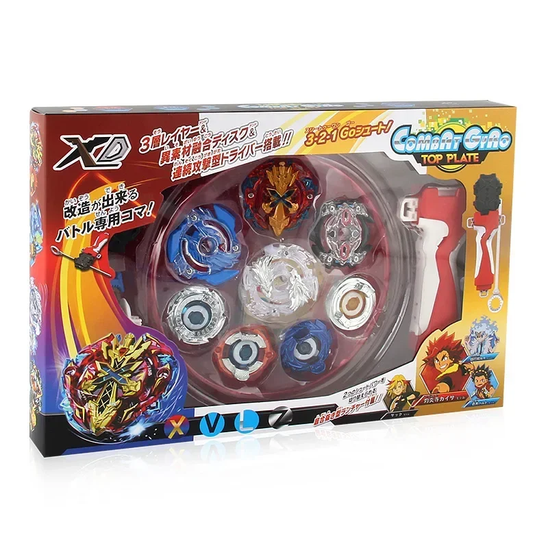 Beyblade Burst XD168-1 Burst Gyro Competitive Combat Disk Combat Gyro Disk Set 4-in-1 Combination Handle Launcher