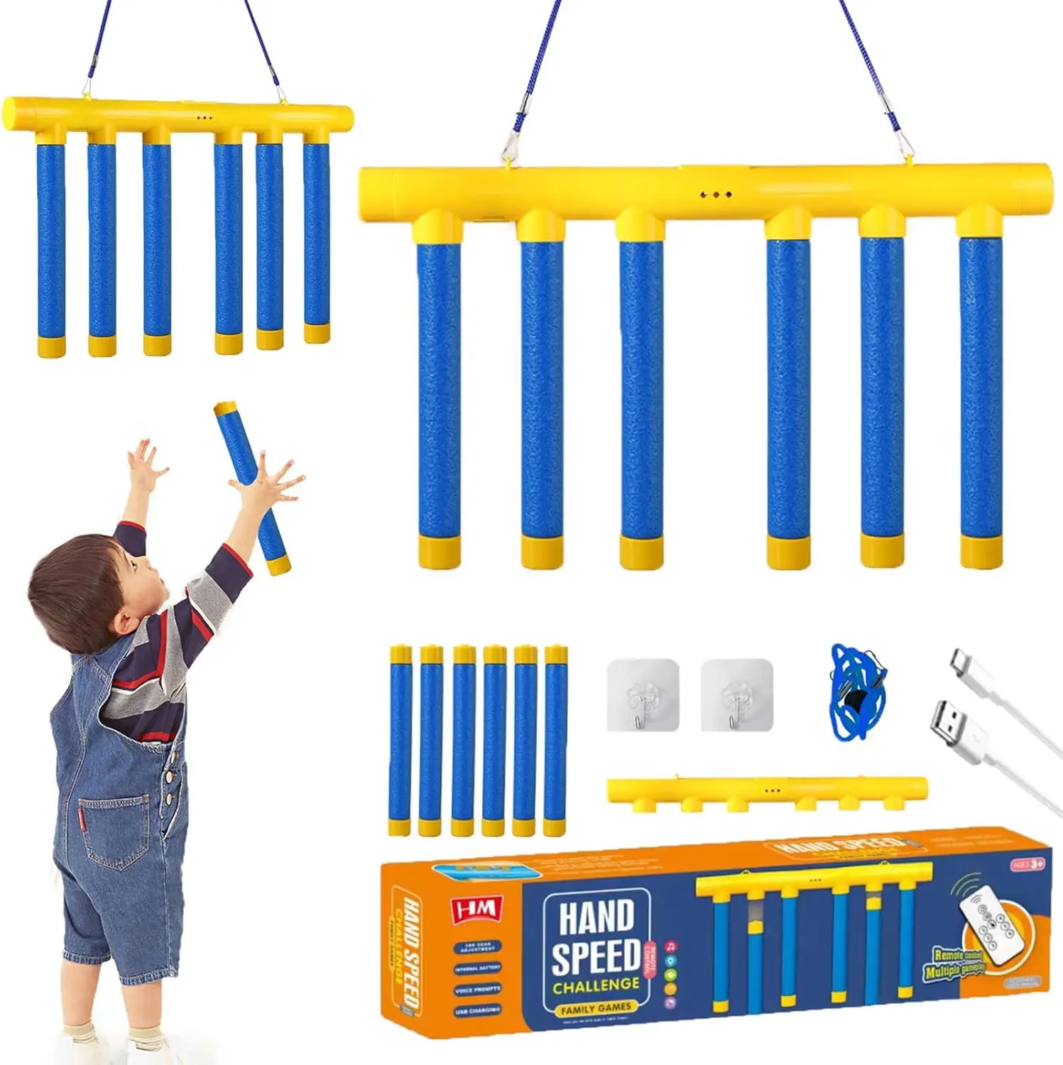 Catching Sticks Game Reaction Training Toy Falling Sticks Catching Game for Children Hand Eye Coordination Training Sports Toys