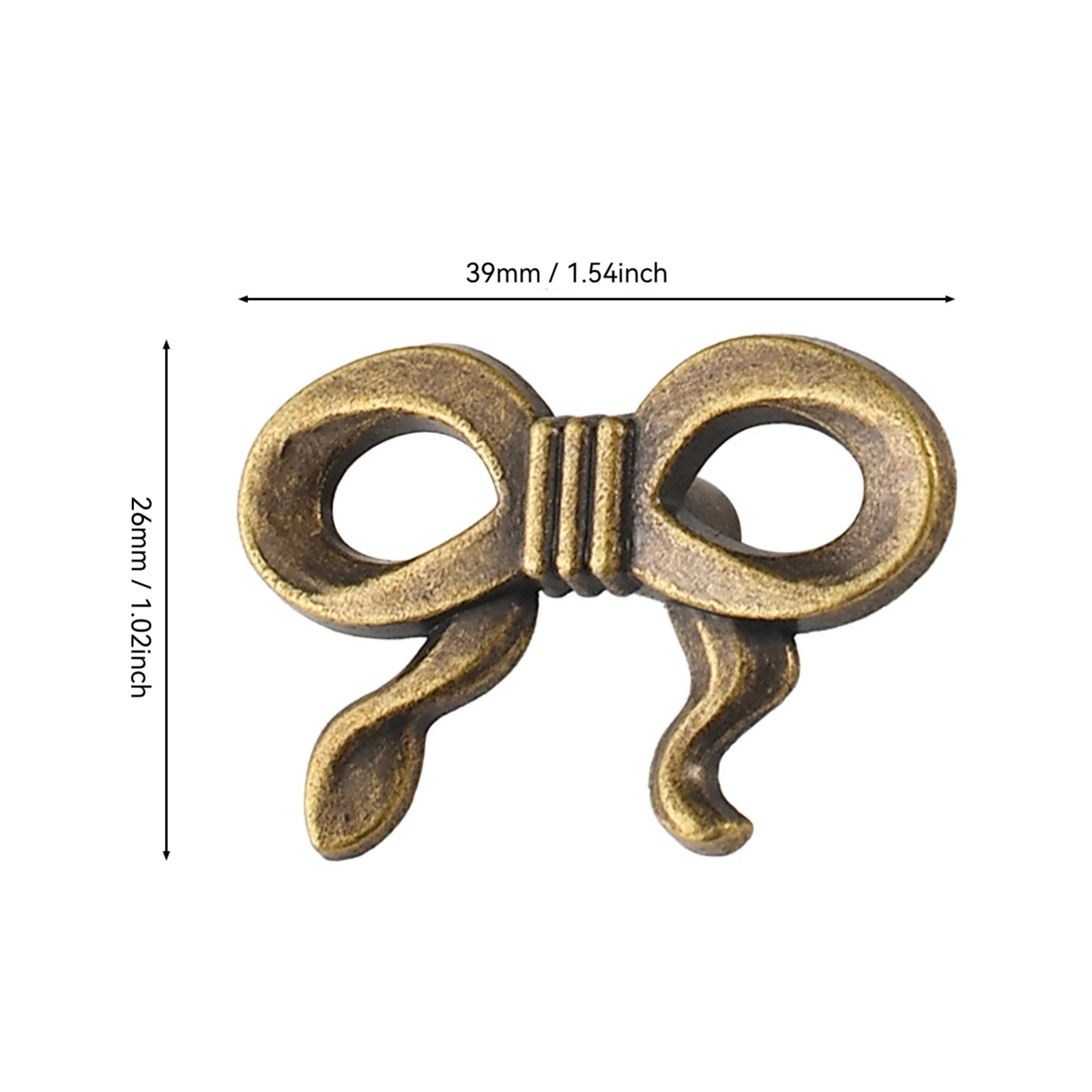 4X bow-shaped single-hole pull handles for new Chinese-style wardrobe door drawers and cabinets, zinc alloy furniture handles.