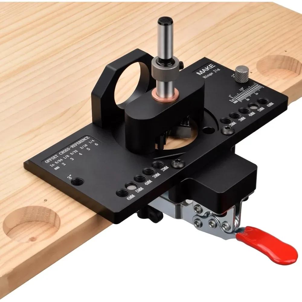 

Metal Concealed Hinge Jig with Quick Clamp and Dust Vacuum Adapter for Cabinet Door Hinge Mounting Tool