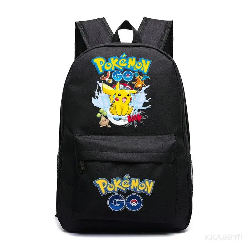 Anime Pokemon Go Backpack Canvas Pikachu Boys Girls Teenagers schoolbag Rucksack Men Women Mochilas Travel Bags