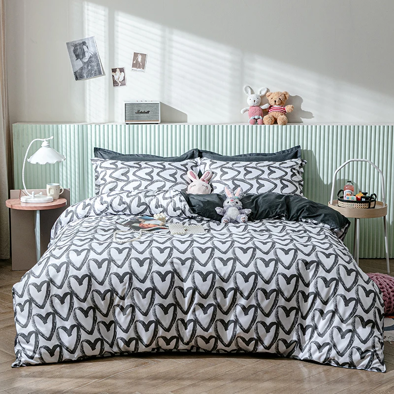 Peter Khanun 1 Pcs Plaid Duvet Cover Simple Style Comforter AB Double Sided Bedding Quilt Cover(Without Pillowcase)