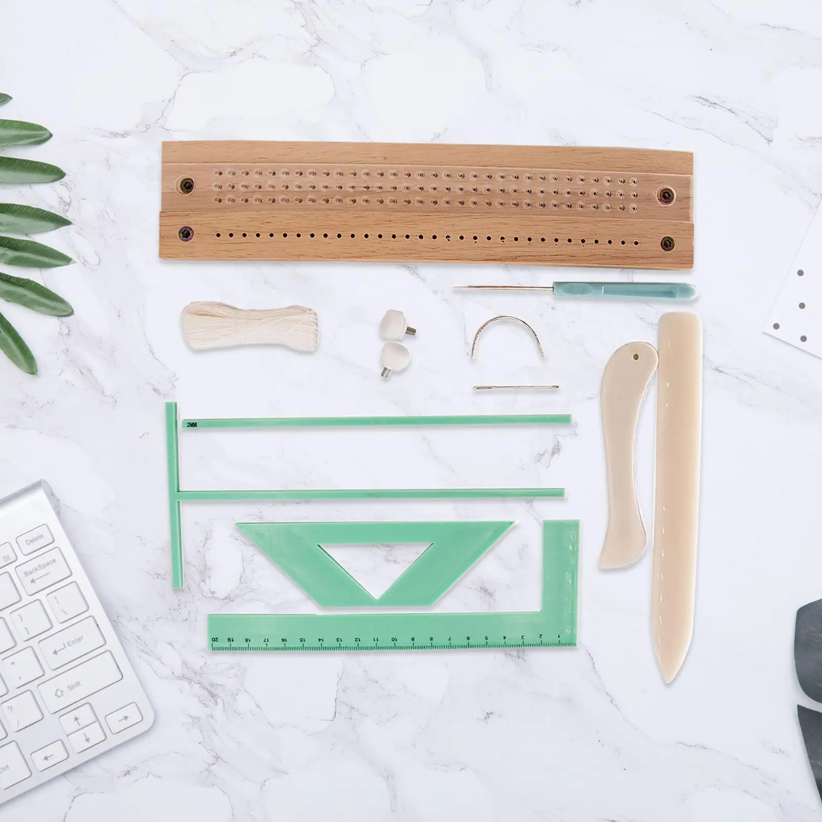 책 제본 도구 나무 서명 펀치 도구 책 제본 세트 휴대용 바인더 아울 곡선형 학생용 학교 파일용 수동 도구