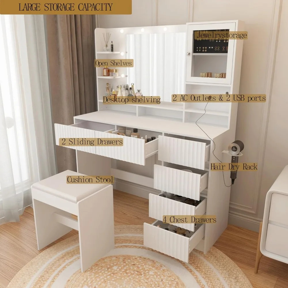 Ensemble de salle à manger 10 pièces pour patio extérieur, table de bar en bois d'acacia et 4 tabourets avec coussin amovible, ratt pe toutes saisons