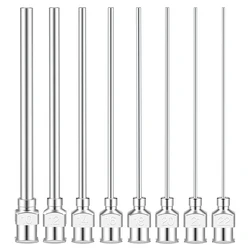 12 Pack 8G-25G 50mm Stainless Steel Dispensing Needle Tip Blunt Syringe Needle 2 inches for Refilling Glue Syringes