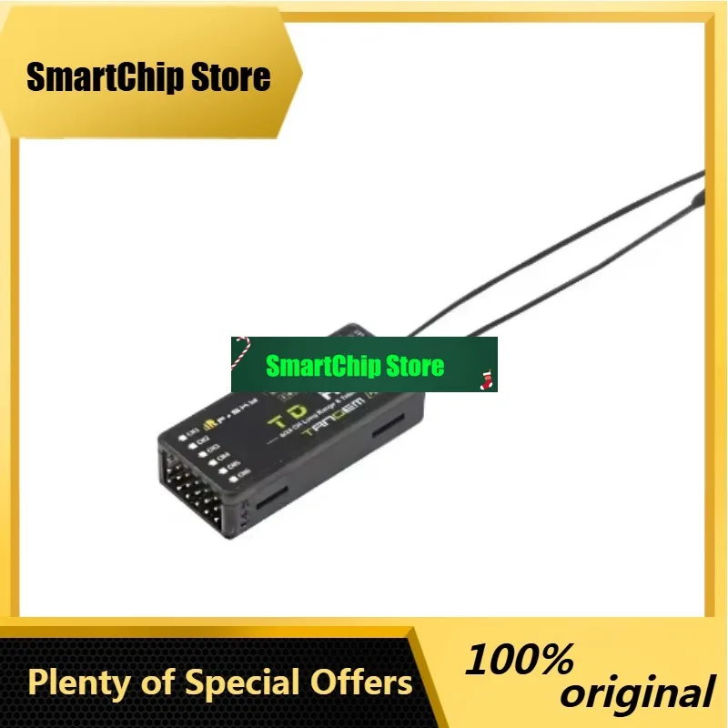 SmCpFrSky TD R6 Receiver 2.4G 900M Tandem Dual-Band Receiver With 6 Channel Ports