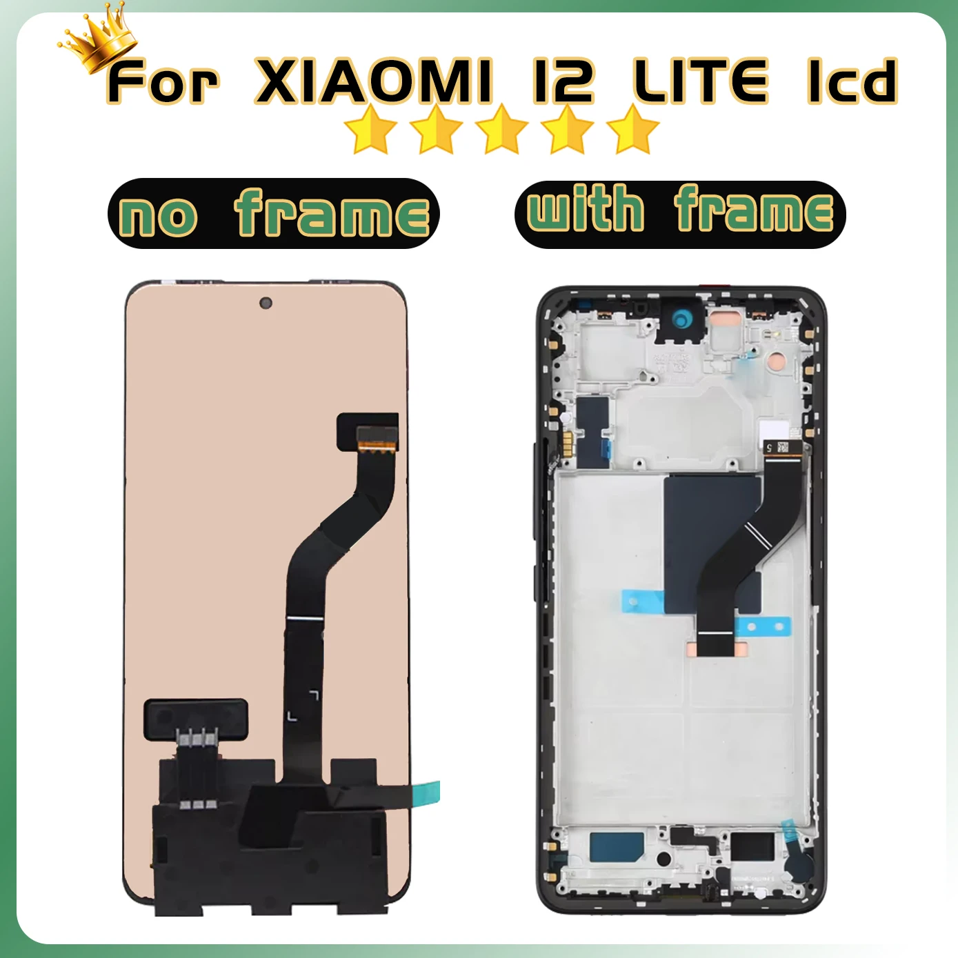 Super AMOLED For Xiaomi Mi 12 Lite Lcd 2203129G Display Touch Screen for Xiaomi 12 Lite Mi12 Lite Lcd Display Digitizer Assembly