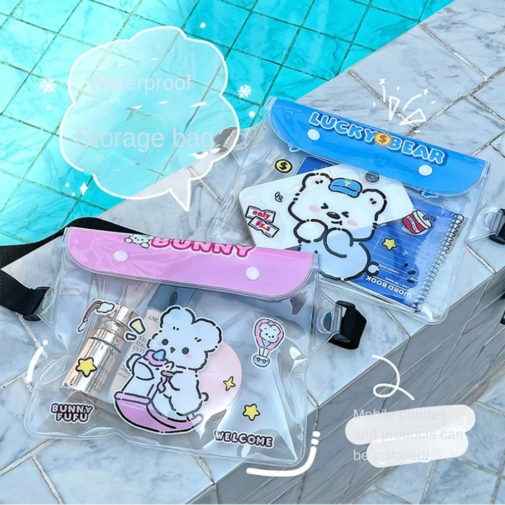 High Waterproof Sealing Cartoon Travel Beach Bag Waterproof PVC Bag Dry Bag Phone Pouch Waist Pack Cute