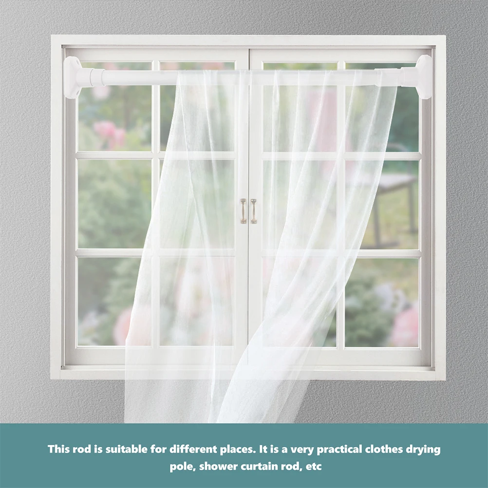 

2Pcs Heavy Duty Telescoping Curtain Rod Adjustable Tension Rod for Shower Window Clothes Drying Rustproof Tension Rods