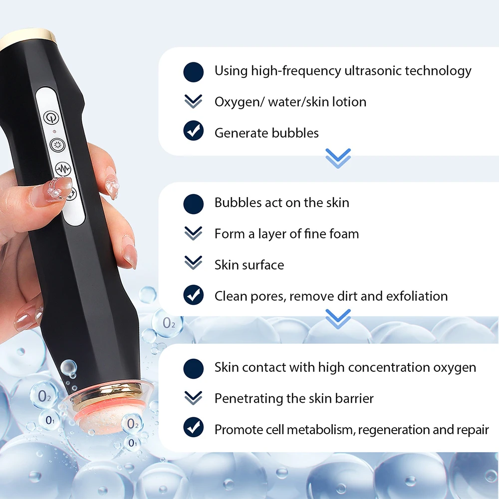 

Oxygen Bubble Pen 7 Color Facial CO2 Oxygen Bubble Machine Can Be Matched Serum Gel Facial Skin Care Device Facial SPA CO2
