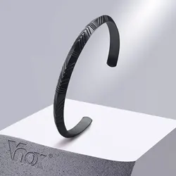 Vnox 6mm Viking Rune Bangle for Men, Stainless Steel Vintage Almut Cuff Bangle, Cool Boy Retro Jewelry