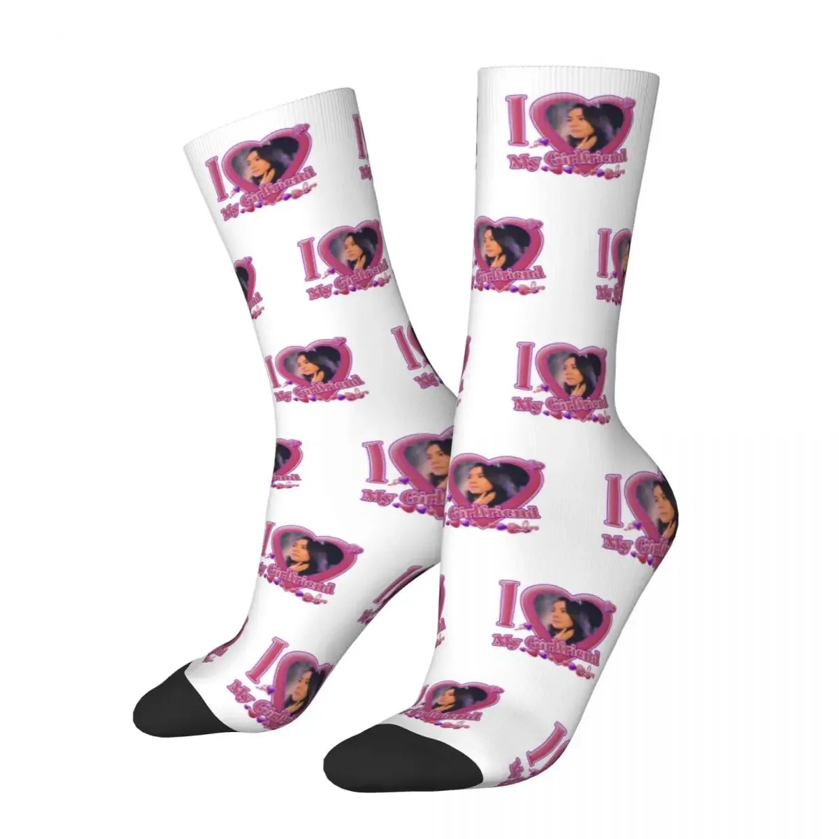 

Happy Funny Men's Socks Harajuku I Love My Girlfriend Mitski Sock Sport Women's Socks Spring Summer Autumn Winter