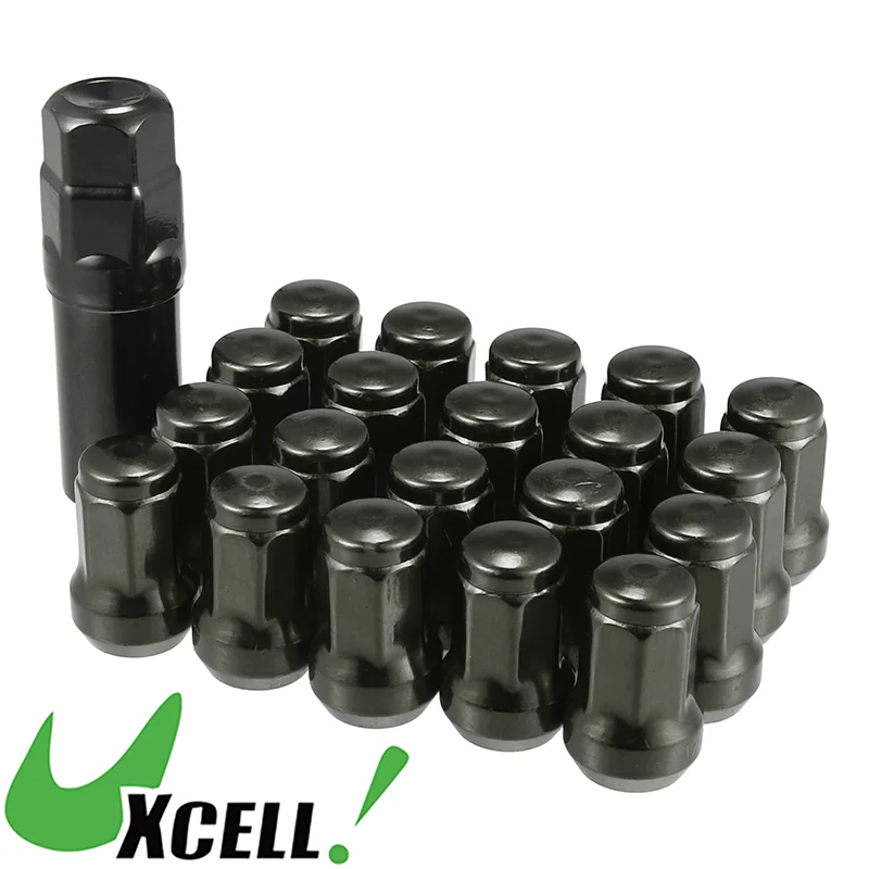 

UXCELL 1 Set M12x1.25 Car Lug Nut 32mm Screw with Socket Key Deep Titanium Tone