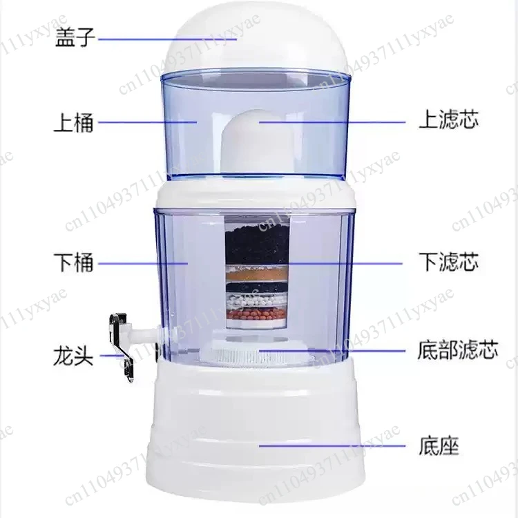14L16L water purification bucket mineral water filter direct drinking water ceramic core image 2