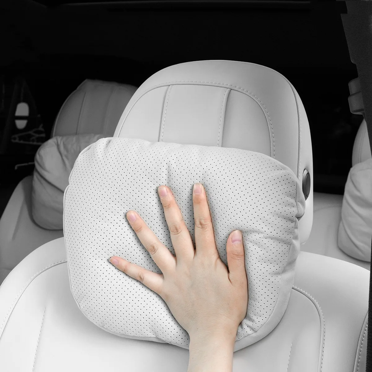Verstellbare Auto-Kopfstütze Nackenstütze Universelle S-Klasse Top-Qualität Auto-Nackenkissen Lendenkissen Auto-Innenausstattung – Detail 3