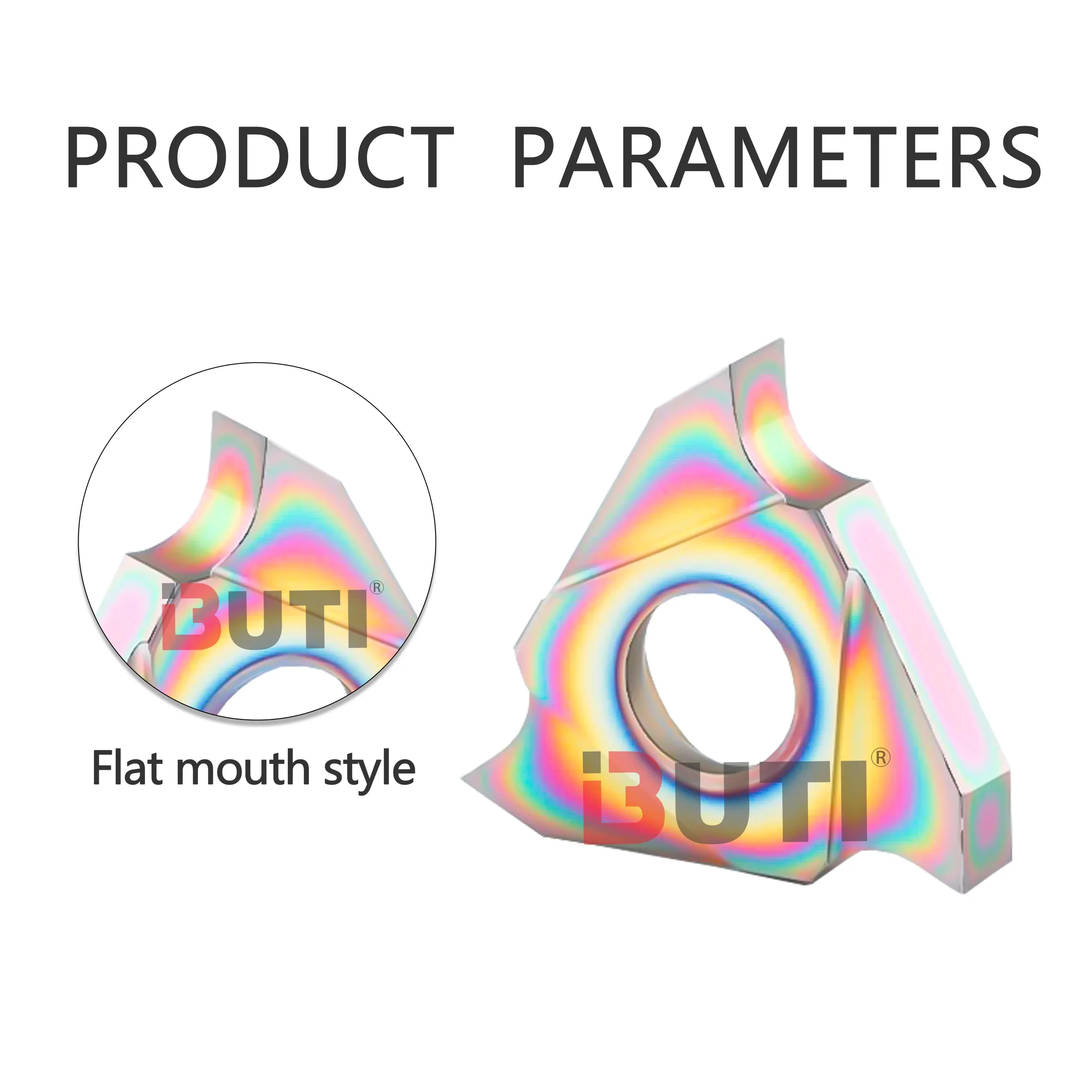 สีสันแนวตั้งตื้น Groove แทรกการ์ดฤดูใบไม้ผลิ Groove ใบมีด TGF32R100 เครื่องกลึง CNC Slotting Inserts ใช้สําหรับเหล็กดับ