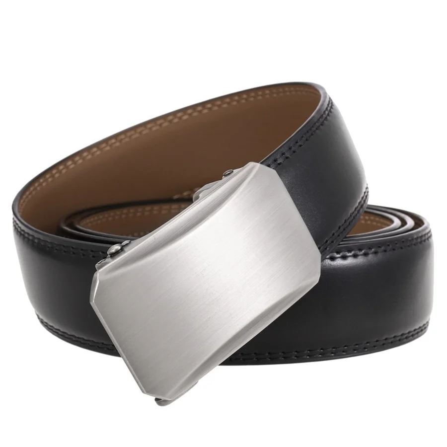 

Men's Leather Belt Male Waistband New Strap Ratchet Dress Leather Belts for Men with Automatic Buckle Width:3.5cm