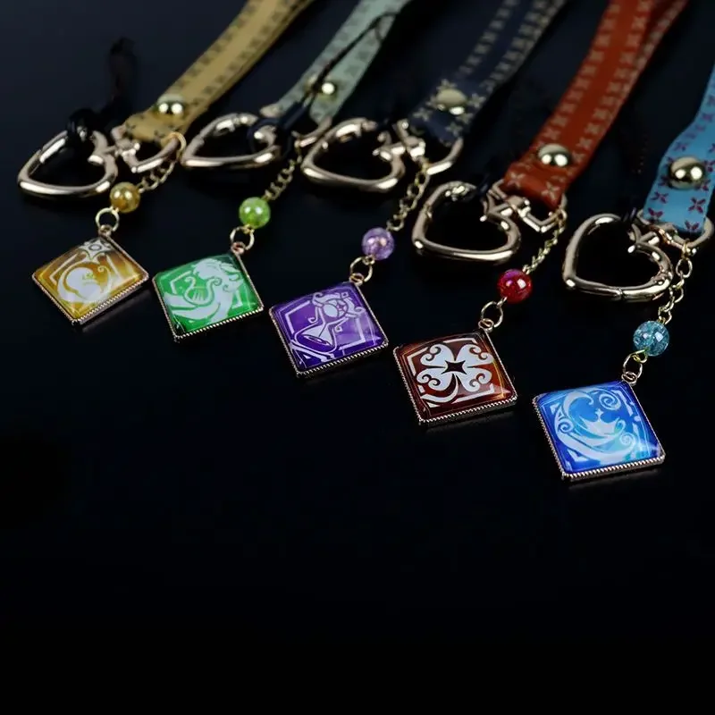 Oyun darbe Wriothesley Focalors cep telefonu kılıfı anahtarlık araba zinciri kapak asmak için rol kayışı boyunluklar takımyıldızı