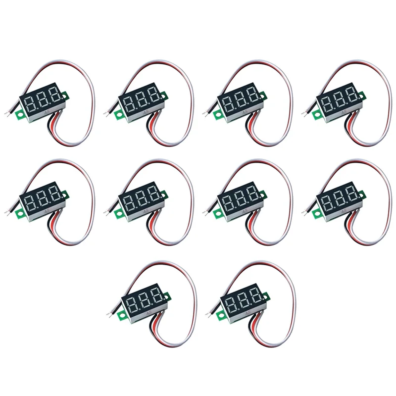 

Цифровой вольтметр постоянного тока, 0,36 дюйма, светодиодный цифровой вольтметр, 0-30,0 В постоянного тока, мотоциклетный вольтметр, трехпроводной-A02G