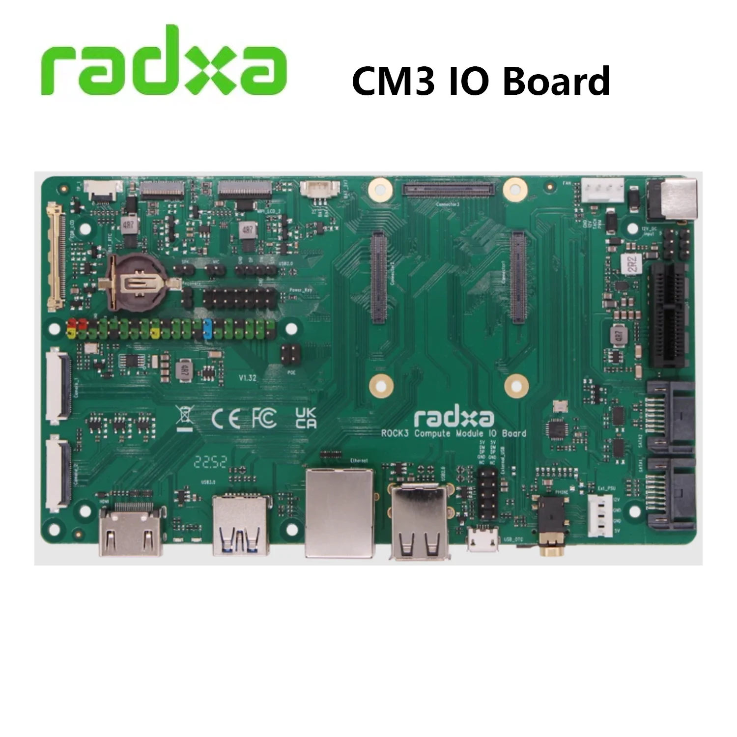 

Radxa CM3 IO Board An Application Board For ROCK3 Compute Module (CM3)