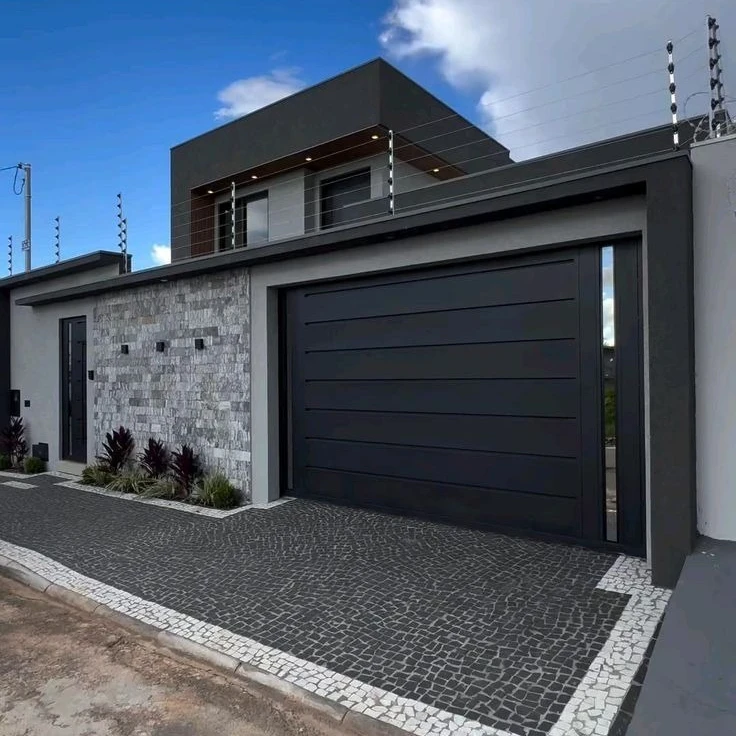 

Автоматические звукоизоляционные гаражные ворота с полным остеклением, алюминиевые стеклянные гаражные ворота, алюминиевые водонепроницаемые защитные ворота с графическим дизайном для дома