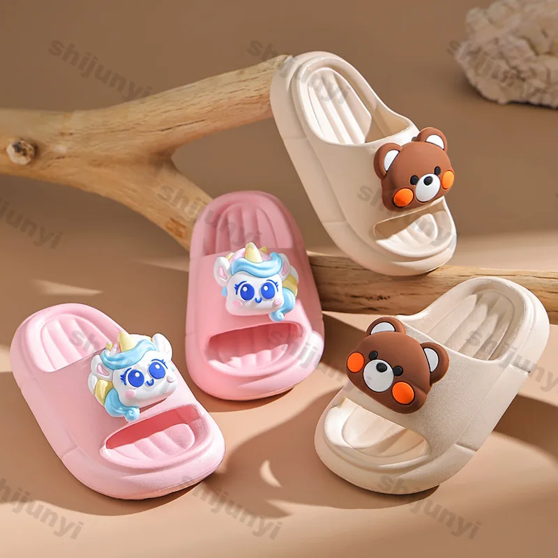 

Children's Slippers Summer Girls Cute Princesses Household Soft Sole Non Slip Cool Slippers Lightweight Comfortable Boys Flats