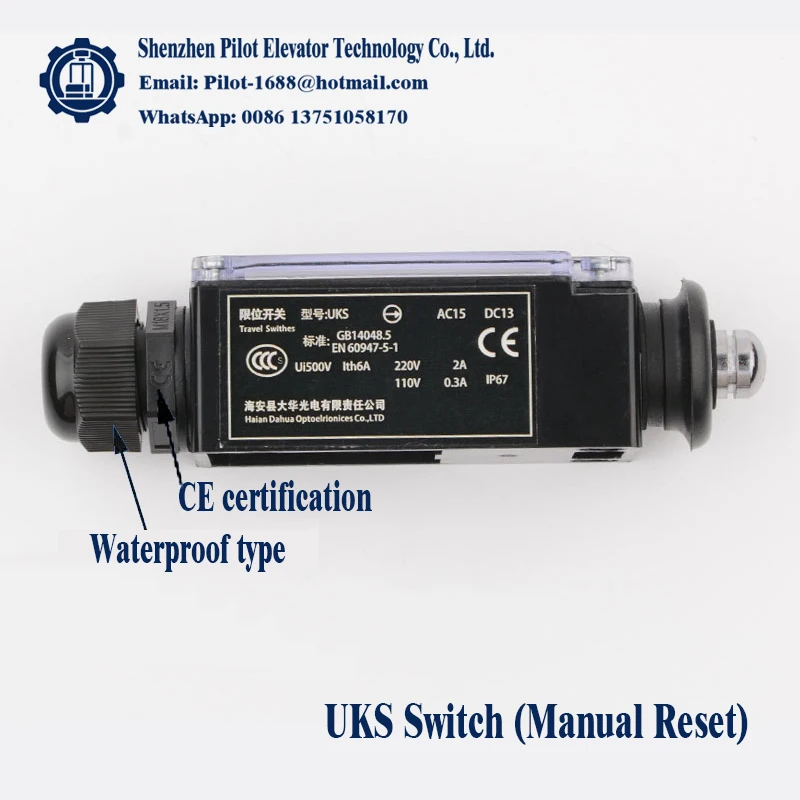 Elevator waterproof Travel Switch  UKS manual UKT automatic speed limiter buffer tensioner switch accessories  Elevator parts