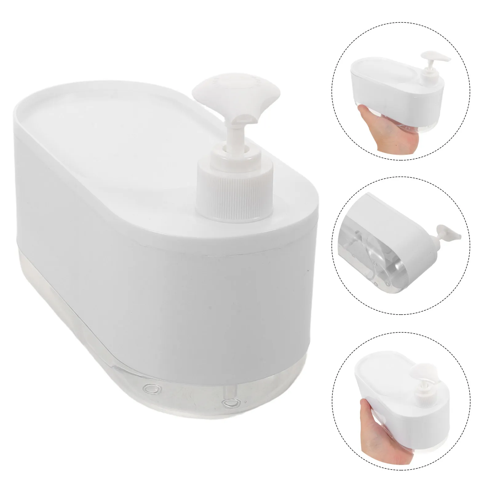 

Refillable Kitchen Soap Dispenser Pump for Dish Soap Hand Wash Lotion Countertop Sink Organizer Modern Leak Proof Wide Mouth