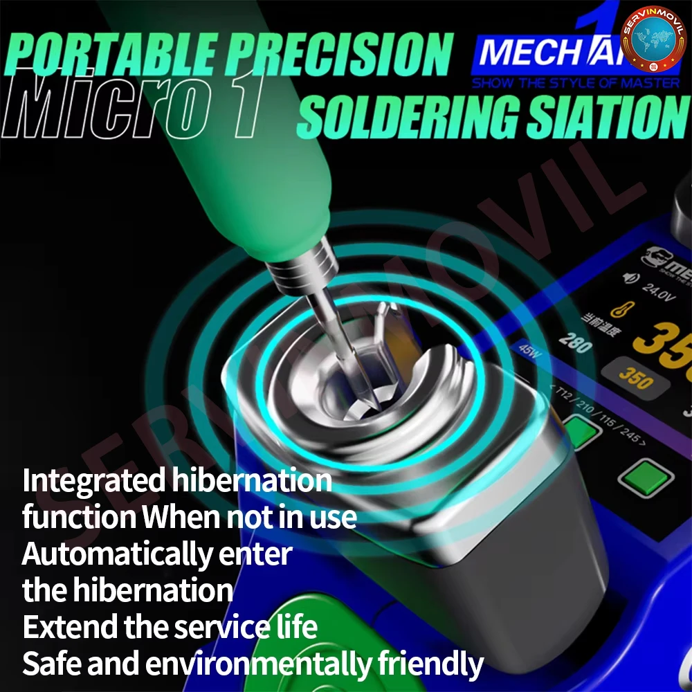 MECHANIC Micro 1 Portable Digital Soldering Station C210 Handle Iron Tips for Mobile Phone Tablet PC Motherboard Welding Repair